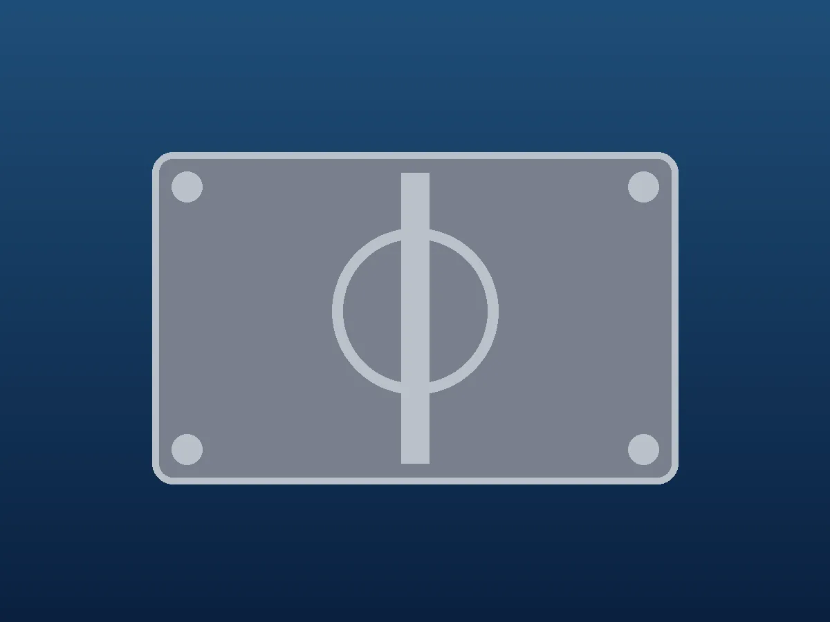 Placeholder illustration of a fabricated steel plate with bolts and a cut-out