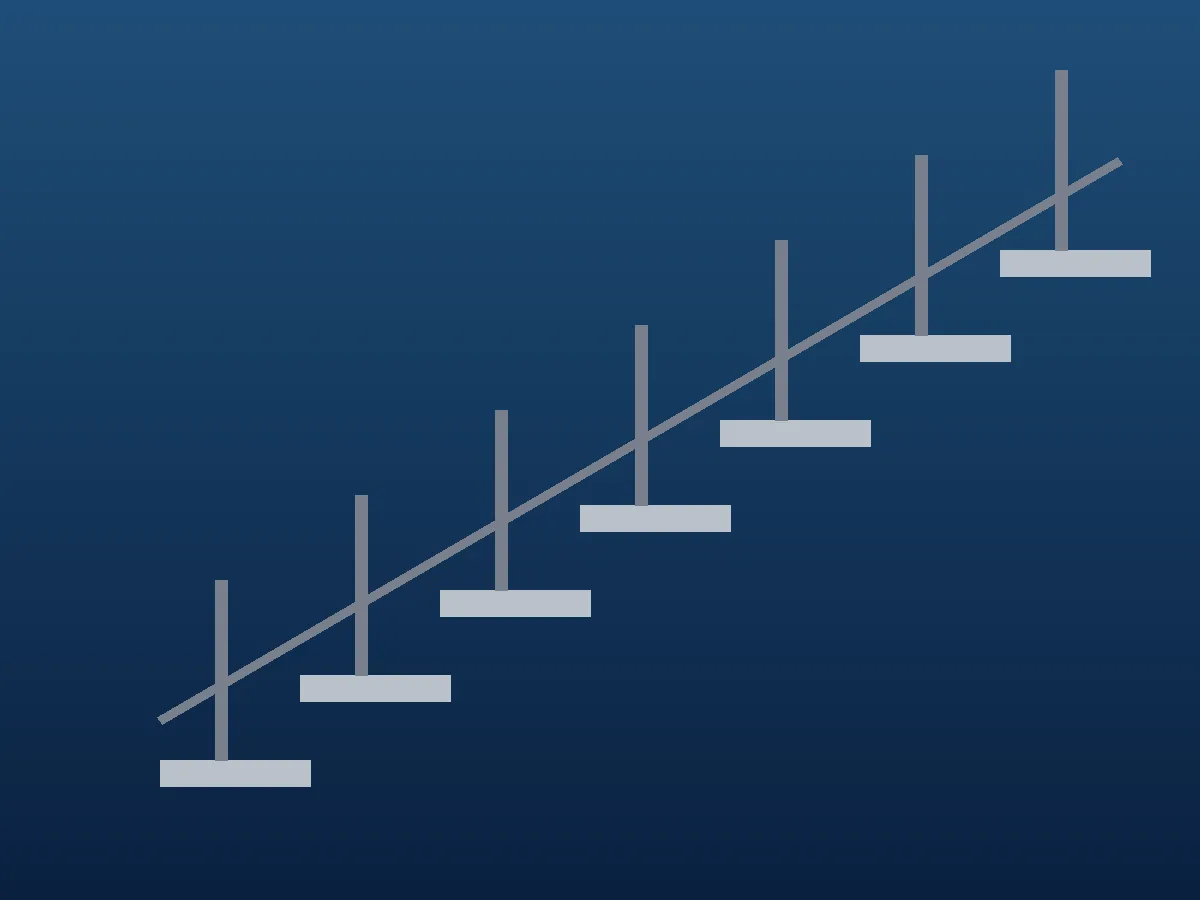 Placeholder illustration of a steel staircase with a handrail